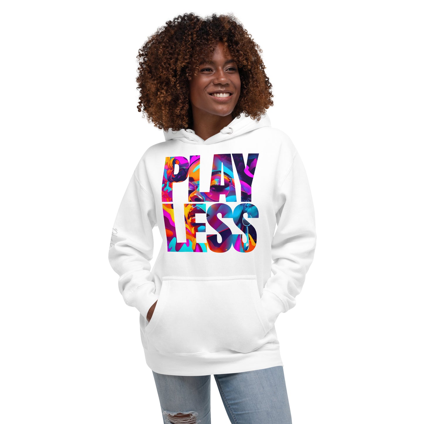 "Play Less" Neon Art Urban Wear Unisex Hoodie